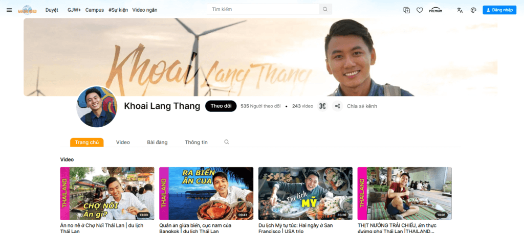 Review mạng xã hội Gan Jing World (GJW) 10 Khoai Lang Thang trên Gan Jing World