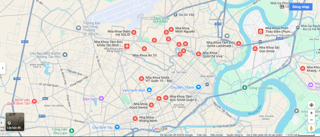 google Map dia chi nha khoa tp.hcm